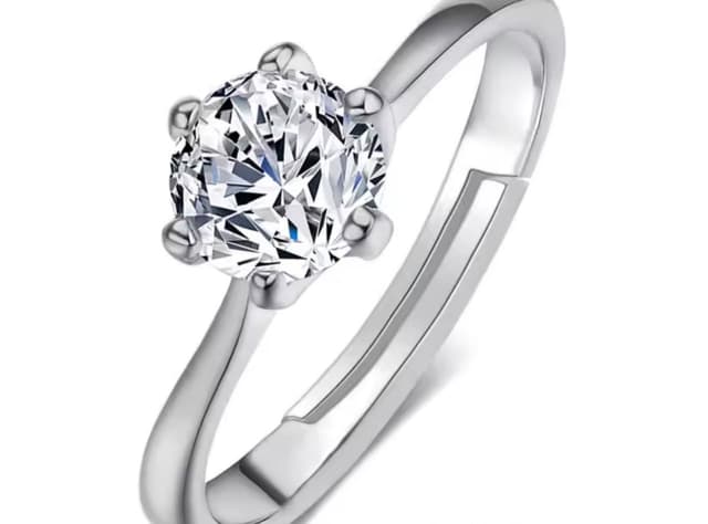 Adjustable silver ring